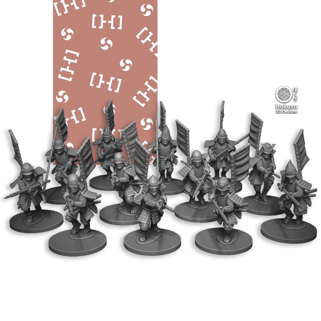 Charging Samurai Infantry with Yari